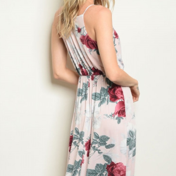 BLUSH FLORAL MAXI DRESS - Picture 5 of 7
